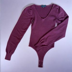 Lulu’s Long Sleeved Bodysuit -‎ Wine/ Small C7